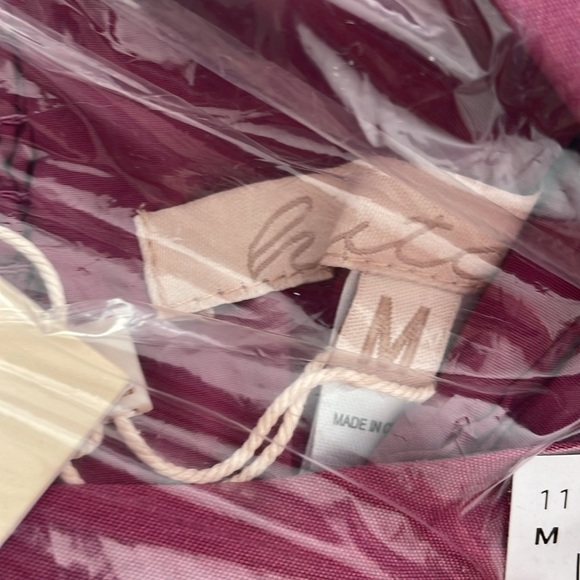 NEW NWT HUTCH Anthropologie Short Sleeve Marian Dress Midi Plum Medium - Picture 7 of 9